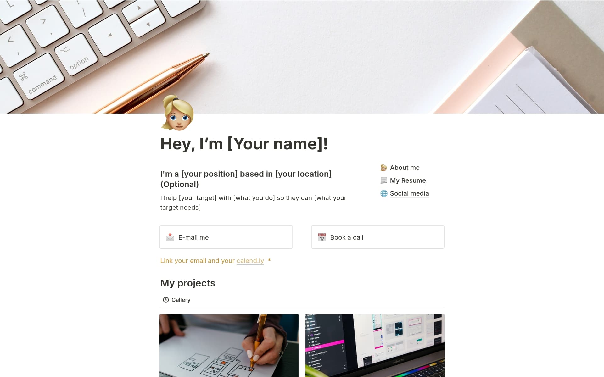 Screenshot of Craft your personal brand collection by Notion